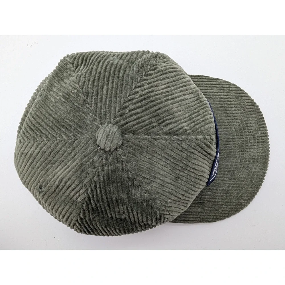 Fig + Date Corduroy Hat Olive Green No Rain No Flowers Patch Strapback Cap